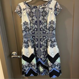 Multi-print semi-formal dress